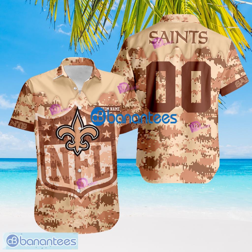 NFL New Orleans Saints Camouflage Pink Cusatom Name Ad Number Trending Summer Gift For Big Fans Product Photo 1