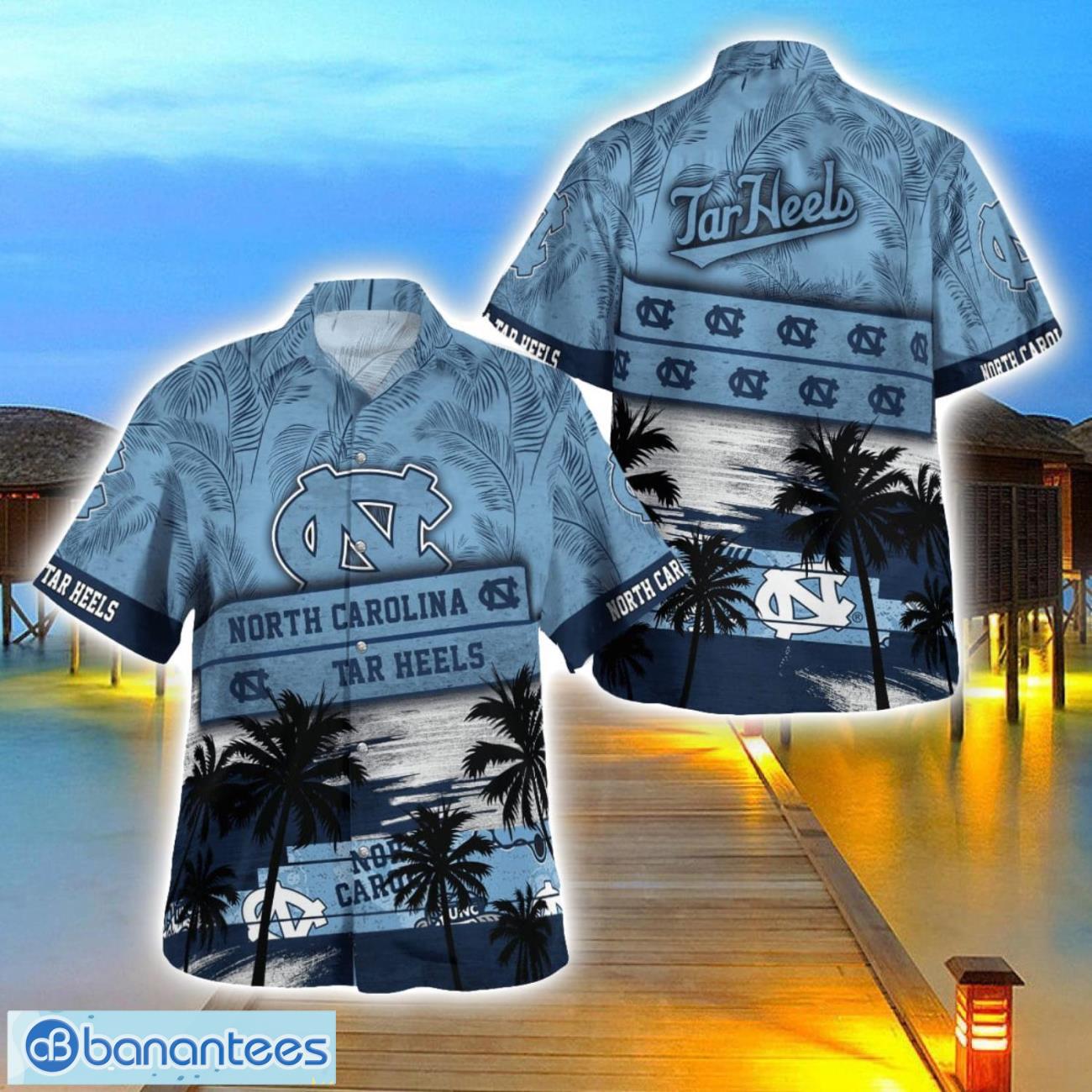 north carolina tar heels logo team tropical coconut hawaii shirt for men and women image North Carolina Tar Heels Logo Team Tropical Coconut Hawaii Shirt For Men And Women Product Photo 1