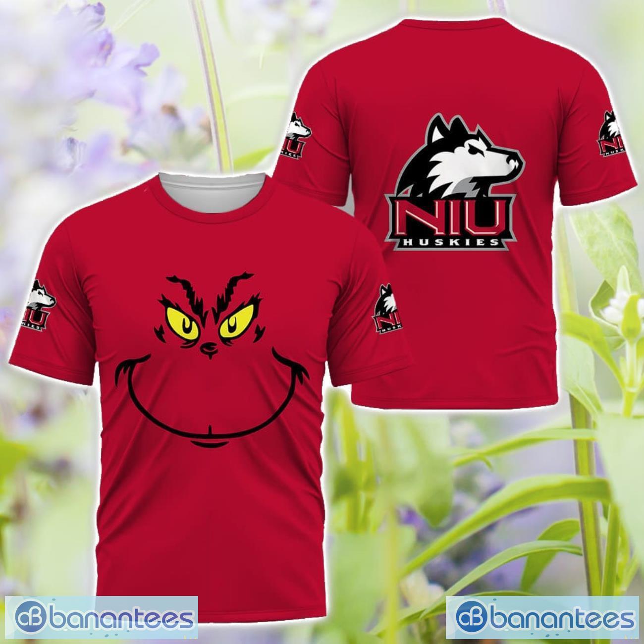 northern illinois huskies grinch face all over printed 3d tshirt sweatshirt hoodie unisex for men and women 2 image Northern Illinois Huskies Grinch Face All Over Printed 3D TShirt Sweatshirt Hoodie Unisex For Men And Women Product Photo 3