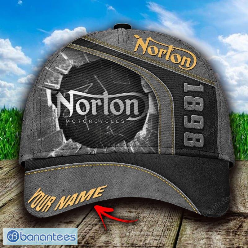 Norton Sunset Custom Name All Over Print 3D Cap Grey Mens Gift New Hat Hot Trends Summer - Norton Sunset Custom Name All Over Print 3D Cap Grey Mens Gift New Hat Hot Trends Summer