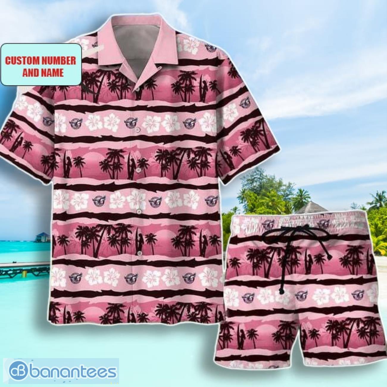 NRL Manly Warringah Sea Eagles Combo Hawaiian Shirt And Shorts Custom Number And Name Trendy Combo For Fans Product Photo 1
