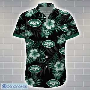 New York JetsTeam Logo Tropical 3D Hawaiian Shirt Big Fans Gift Product Photo 2