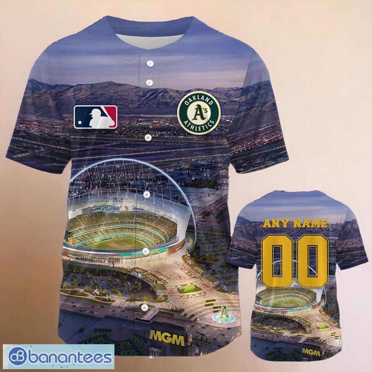 oakland athletics baseball jersey mlb 2024 custom number and name image Oakland Athletics Baseball Jersey MLB 2024 Custom Number And Name Product Photo 1