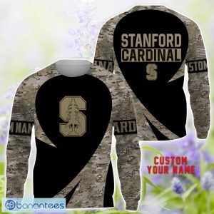 Stanford Cardinal 3D Hoodie T-Shirt Sweatshirt Camo Pattern Veteran Custom Name Gift For Father's day Product Photo 3