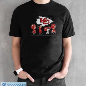 Official Snoopy And Friends Kansas City Chiefs Shirt - Black Unisex T-Shirt