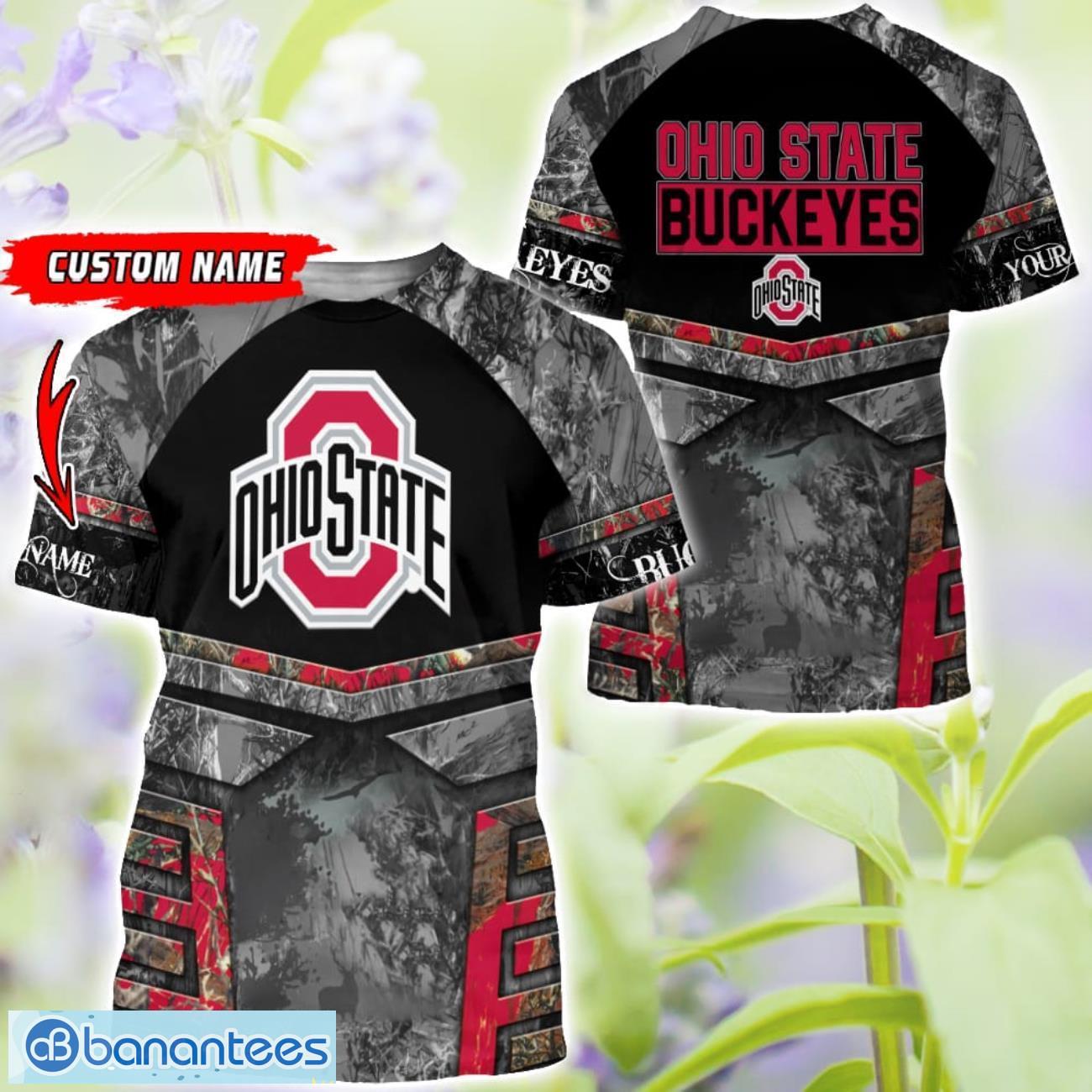 ohio state buckeyes grey black hunting 3d t shirt hoodie sweatshirt zip hoodie custom name 2 image Ohio State Buckeyes Grey Black Hunting 3D T-Shirt Hoodie Sweatshirt Zip Hoodie Custom Name Product Photo 3