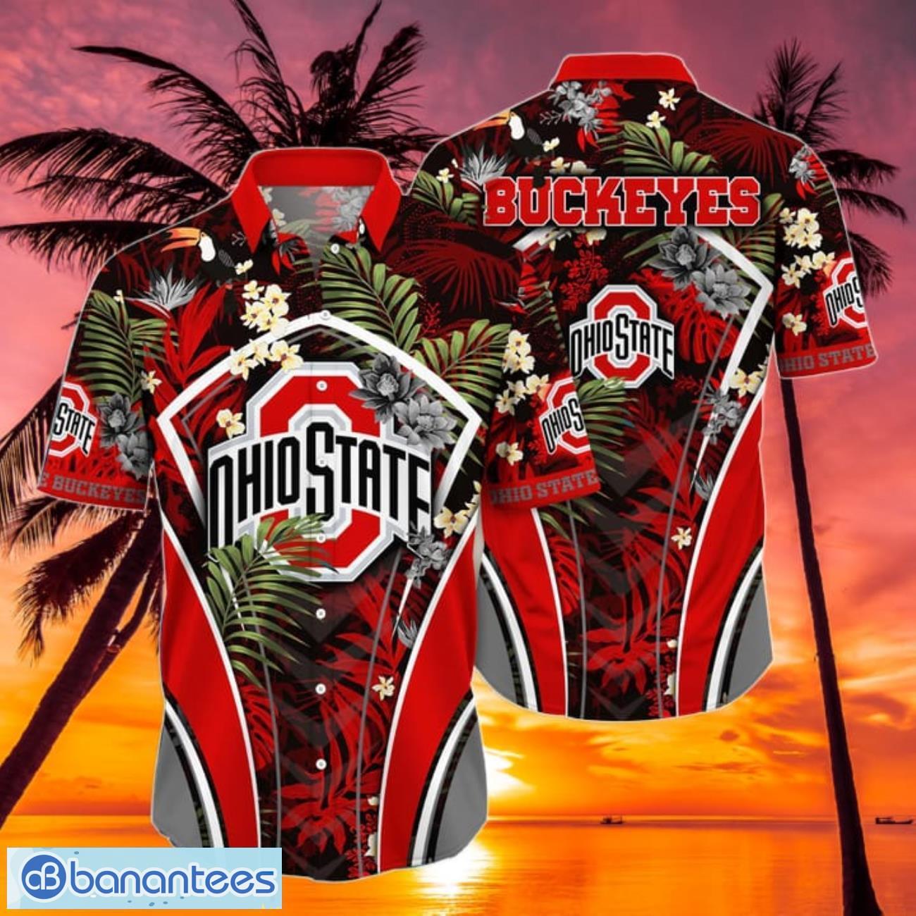 Ohio State Buckeyes NCAA1 Big Logo Printing Hawaiian Shirt Trending Summer Shirt Product Photo 1