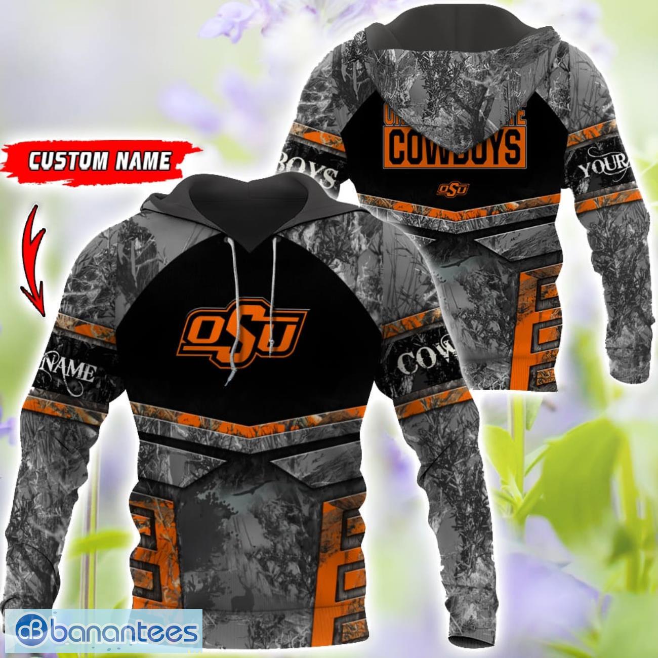 oklahoma state cowboys grey black hunting 3d t shirt hoodie sweatshirt zip hoodie custom name image Oklahoma State Cowboys Grey Black Hunting 3D T-Shirt Hoodie Sweatshirt Zip Hoodie Custom Name Product Photo 1