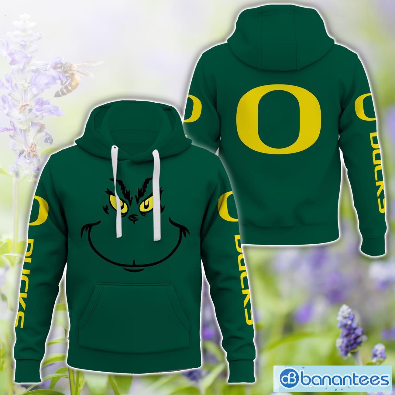 oregon ducks grinch face all over printed 3d tshirt sweatshirt hoodie unisex for men and women image Oregon Ducks Grinch Face All Over Printed 3D TShirt Sweatshirt Hoodie Unisex For Men And Women Product Photo 1