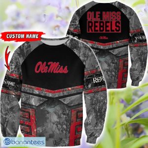 Ole Miss Rebels Grey Black Hunting 3D T-Shirt Hoodie Sweatshirt Zip Hoodie Custom Name Product Photo 2