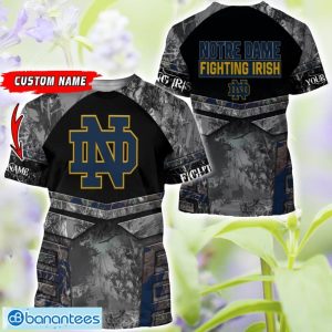 Notre Dame Fighting Irish Grey Black Hunting 3D T-Shirt Hoodie Sweatshirt Zip Hoodie Custom Name Product Photo 3