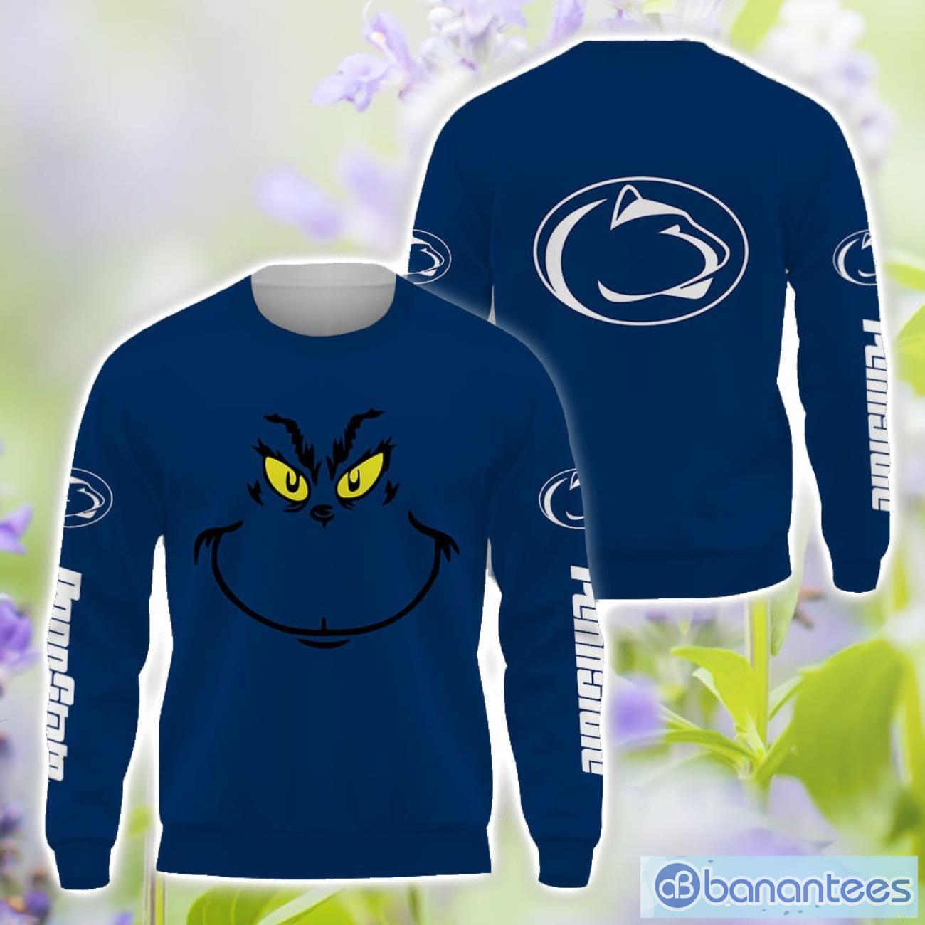 penn state nittany lions grinch face all over printed 3d tshirt sweatshirt hoodie unisex for men and women 1 image Penn State Nittany Lions Grinch Face All Over Printed 3D TShirt Sweatshirt Hoodie Unisex For Men And Women Product Photo 2