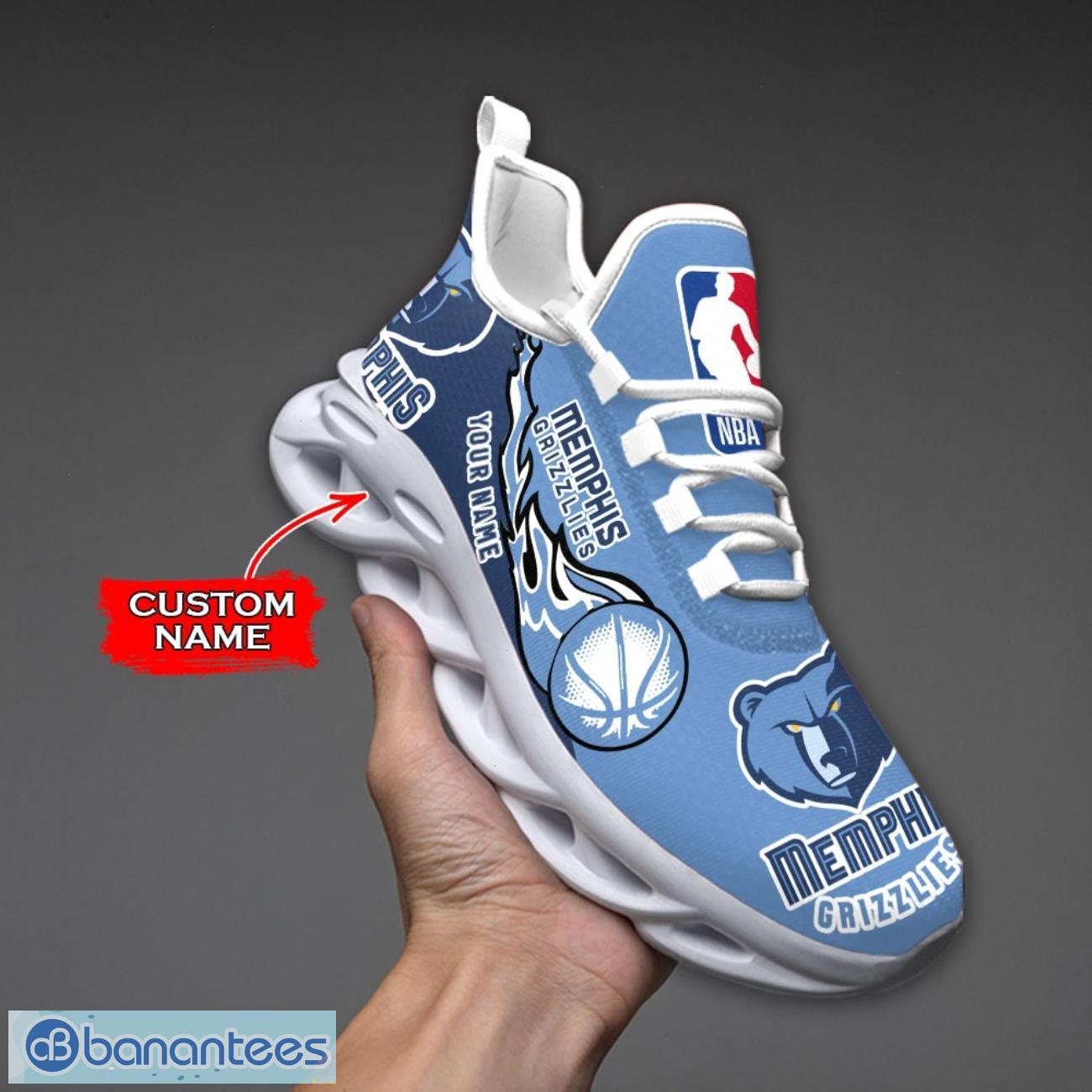 personalized name memphis grizzlies fireball personalized sneakers max soul shoes image Personalized Name Memphis Grizzlies Fireball Personalized Sneakers Max Soul Shoes Product Photo 1