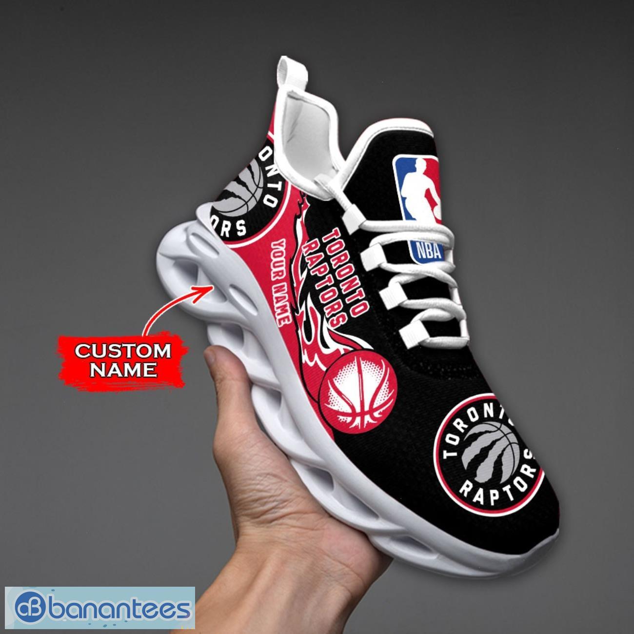 personalized name toronto raptors fireball personalized sneakers max soul shoes image Personalized Name Toronto Raptors Fireball Personalized Sneakers Max Soul Shoes Product Photo 1