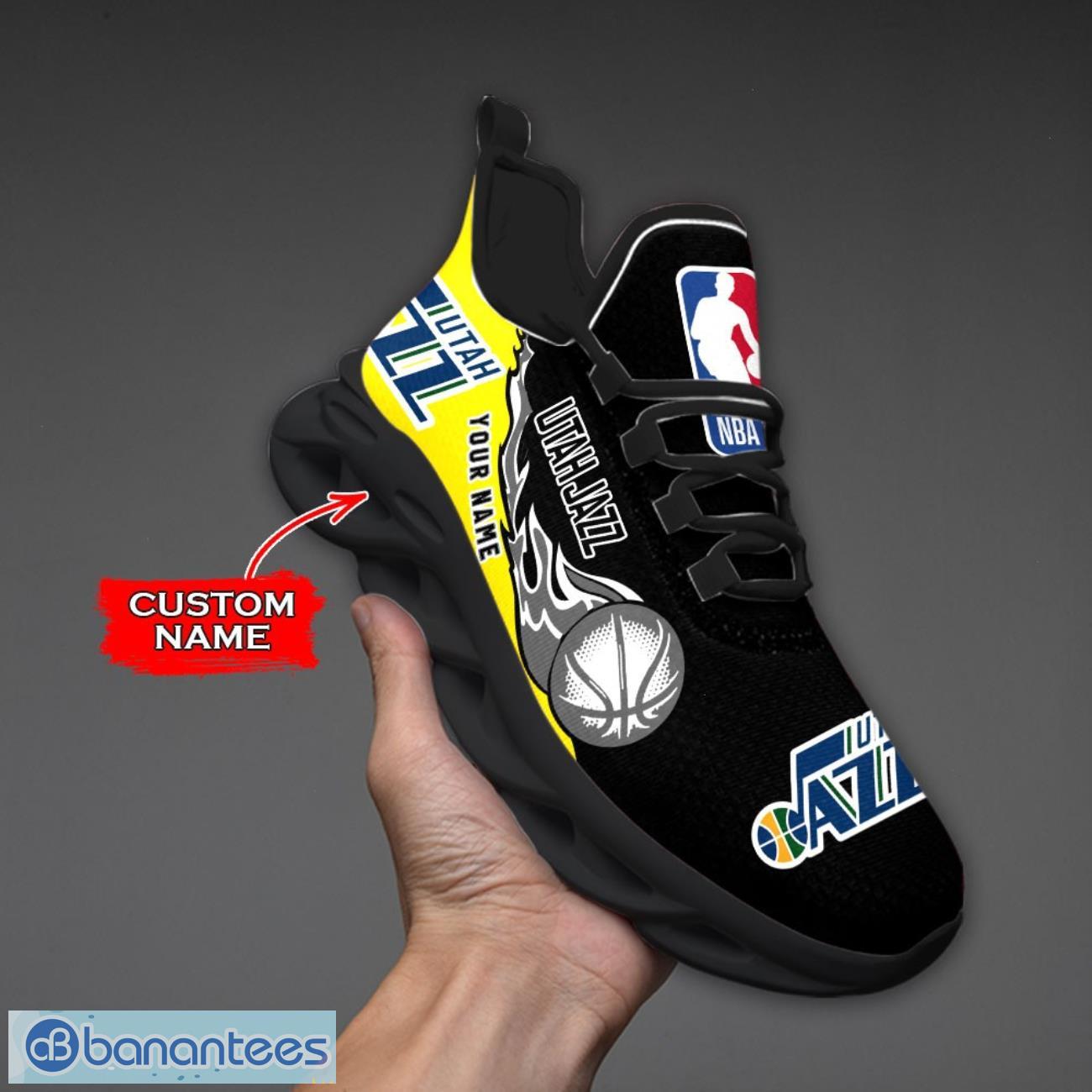 personalized name utah jazz fireball personalized sneakers max soul shoes 1 image Personalized Name Utah Jazz Fireball Personalized Sneakers Max Soul Shoes Product Photo 2