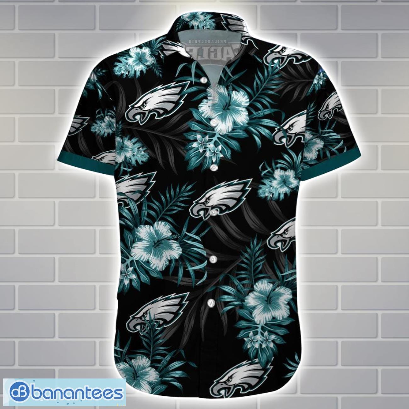 philadelphia eaglesteam logo tropical 3d hawaiian shirt big fans gift 1 image Philadelphia EaglesTeam Logo Tropical 3D Hawaiian Shirt Big Fans Gift Product Photo 2
