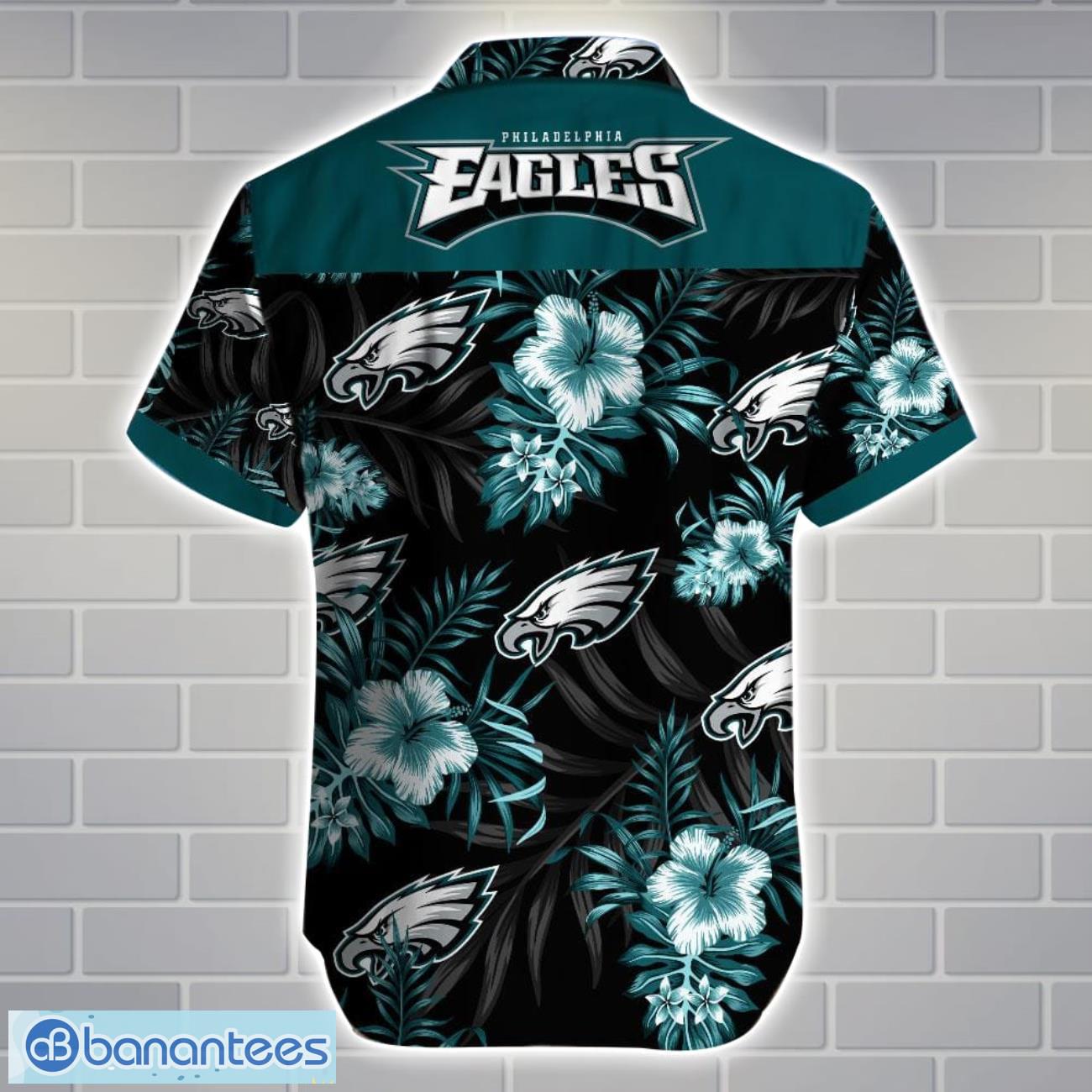 Philadelphia EaglesTeam Logo Tropical 3D Hawaiian Shirt Big Fans Gift Philadelphia EaglesTeam Logo Tropical 3D Hawaiian Shirt Big Fans Gift Product Photo 3