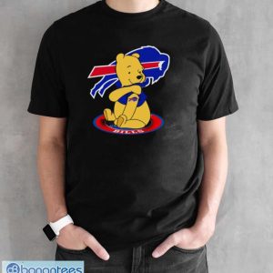 Pooh tattoos Buffalo Bills logo shirt - Black Unisex T-Shirt