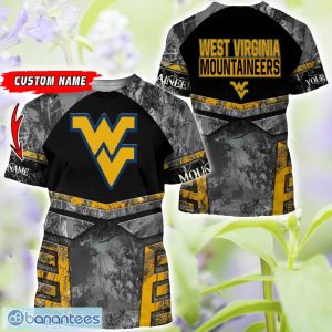 West Virginia Mountaineers Grey Black Hunting 3D T-Shirt Hoodie Sweatshirt Zip Hoodie Custom Name Product Photo 3