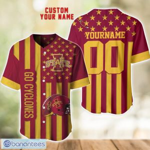 Iowa State Cyclones Custom Name and Number NCAA Baseball Jersey Shirt Product Photo 1