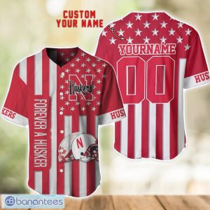 Nebraska Cornhuskers Custom Name and Number NCAA Baseball Jersey Shirt Product Photo 1