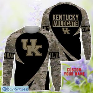 Kentucky Wildcats 3D Hoodie T-Shirt Sweatshirt Camo Pattern Veteran Custom Name Gift For Father's day Product Photo 4