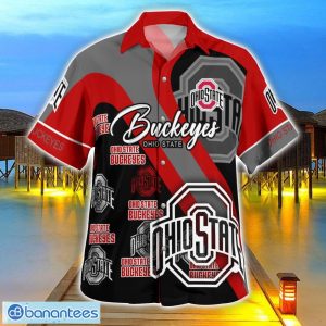 Ohio State Buckeyes Hawaii Shirt Big Logo 3D Printing Hawaiian Shirt For Men And Women Product Photo 3