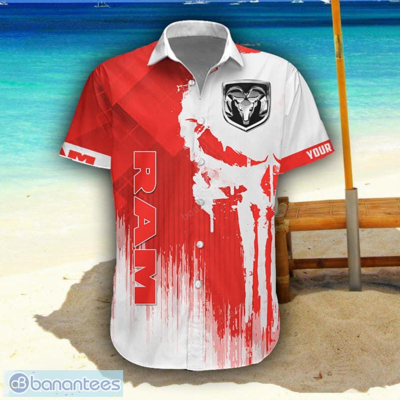 ram truck 3d printing hawaiian shirt summer beach shirt for fans custom name 1 image Ram truck 3D Printing Hawaiian Shirt Summer Beach Shirt For Fans Custom Name Product Photo 2