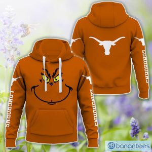 Texas Longhorns Grinch Face All Over Printed 3D TShirt Sweatshirt Hoodie Unisex For Men And Women Product Photo 1