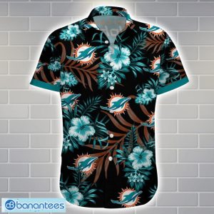 Miami DolphinsTeam Logo Tropical 3D Hawaiian Shirt Big Fans Gift Product Photo 2