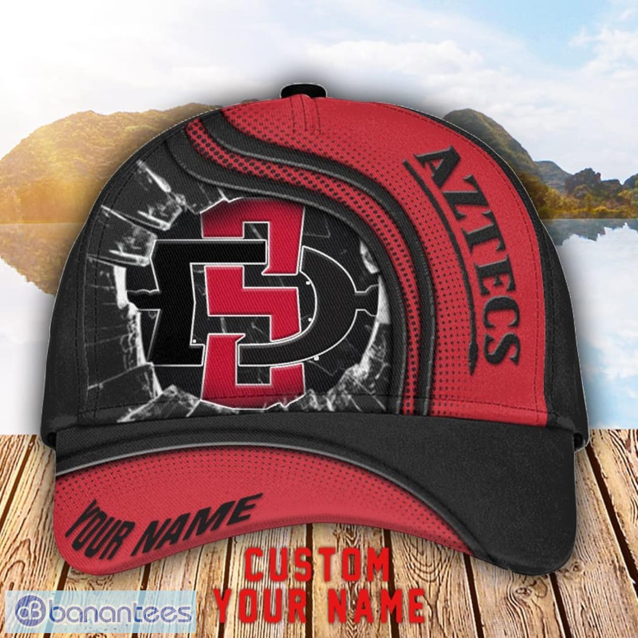 san diego state aztecs 3d cap custom name for fans sport gift image San Diego State Aztecs 3D Cap Custom Name For Fans Sport Gift Product Photo 1