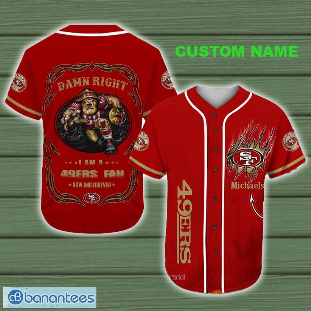 San Francisco 49ers NFL Baseball Jersey Shirt Basic –