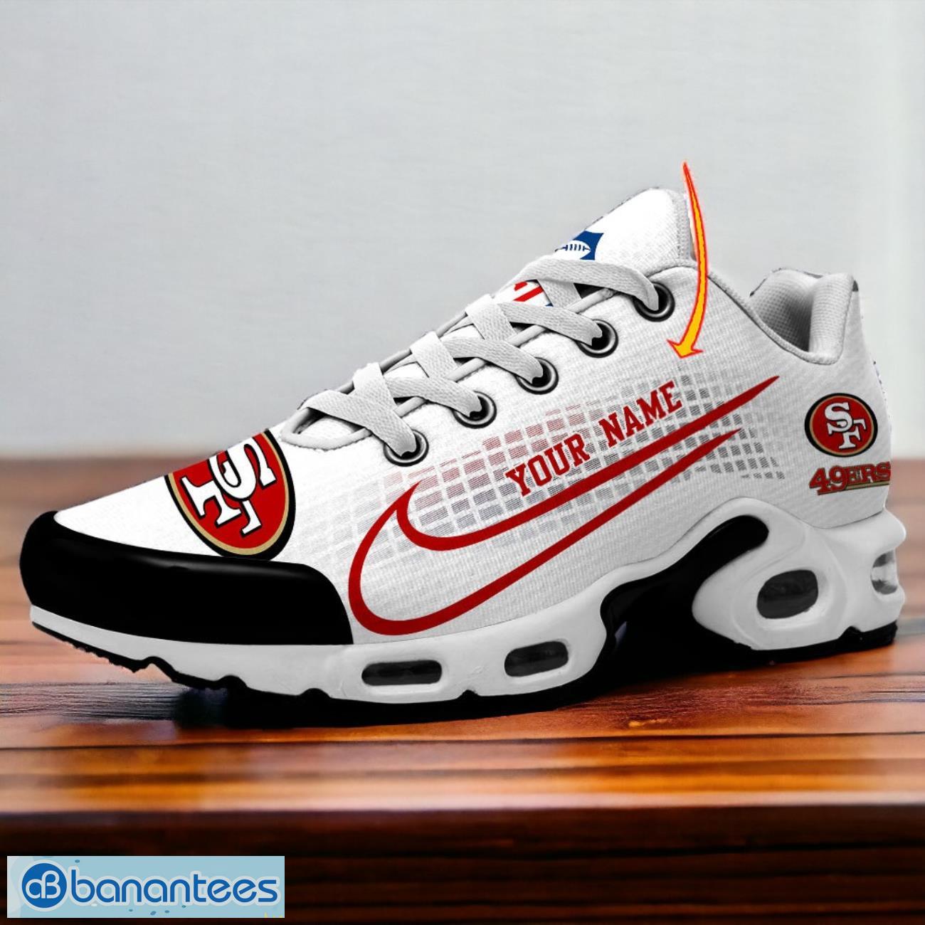 San Francisco 49ers NFL White Air Max Plus Shoes Custom Name For