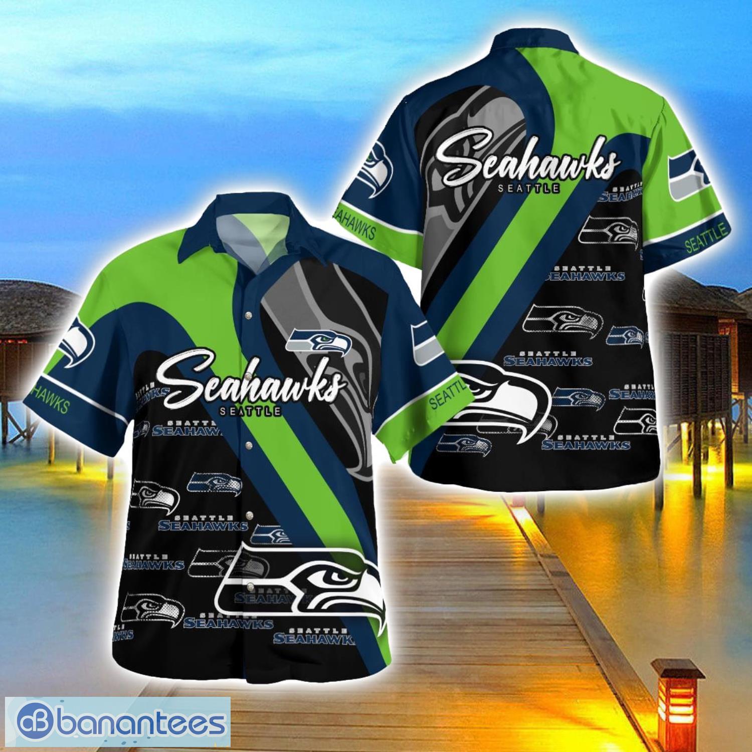 seattle seahawks hawaii shirt big logo 3d printing hawaiian shirt for men and women image Seattle Seahawks Hawaii Shirt Big Logo 3D Printing Hawaiian Shirt For Men And Women Product Photo 1