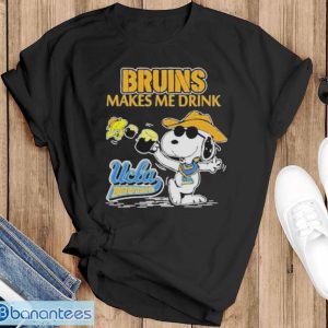 Snoopy And Woodstock UCLA Bruins Makes Me Drink shirt - Black T-Shirt
