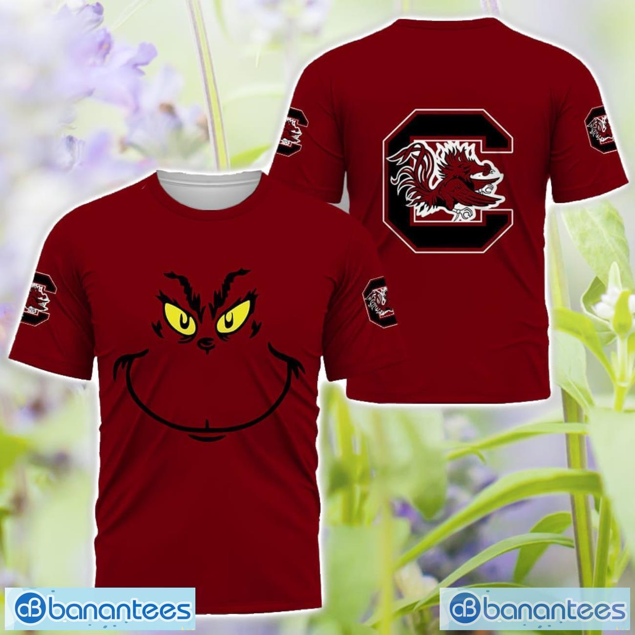 south carolina gamecocks grinch face all over printed 3d tshirt sweatshirt hoodie unisex for men and women 2 image South Carolina Gamecocks Grinch Face All Over Printed 3D TShirt Sweatshirt Hoodie Unisex For Men And Women Product Photo 3