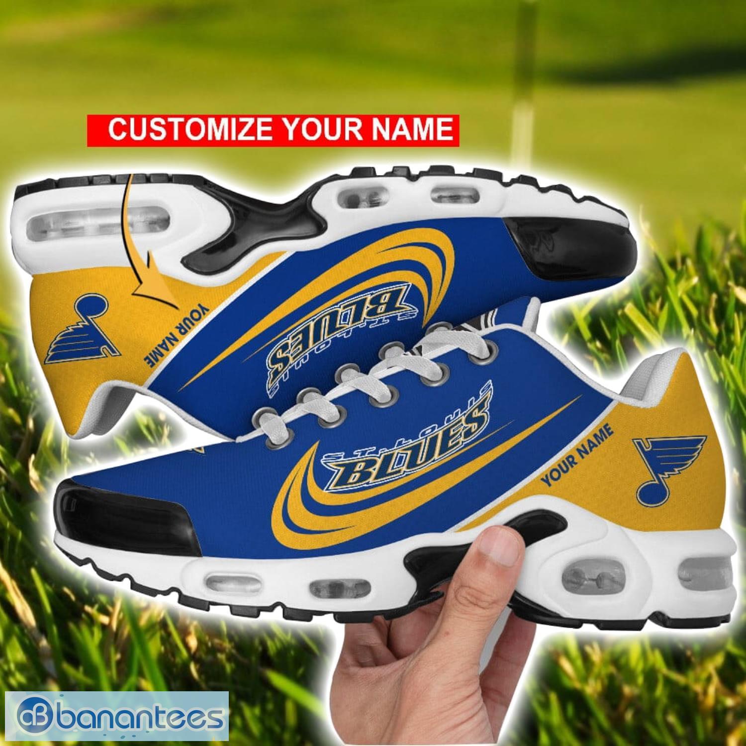 st louis blues air cushion sport shoes personalized name gift for men women image St Louis Blues Air Cushion Sport Shoes Personalized Name Gift For Men Women Product Photo 1