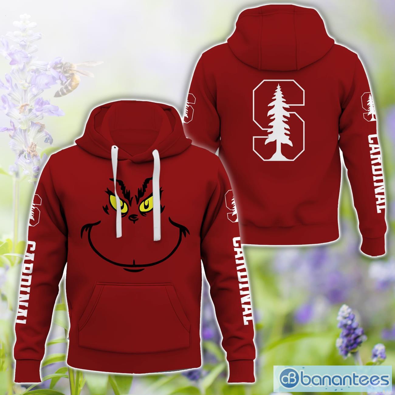 stanford cardinal grinch face all over printed 3d tshirt sweatshirt hoodie unisex for men and women image Stanford Cardinal Grinch Face All Over Printed 3D TShirt Sweatshirt Hoodie Unisex For Men And Women Product Photo 1