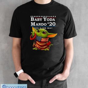 Star wars baby yoda mando 2020 this is the way shirt - Black Unisex T-Shirt