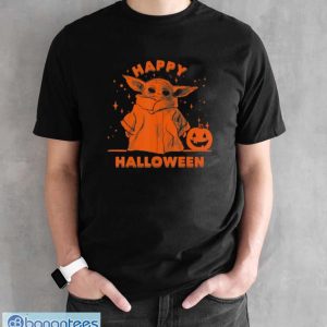 Star Wars The Mandalorian The Child Happy Halloween Baby Yoda T-Shirt - Black Unisex T-Shirt