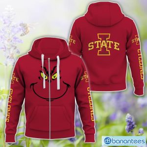 Iowa State Cyclones Grinch Face All Over Printed 3D TShirt Sweatshirt Hoodie Unisex For Men And Women Product Photo 4