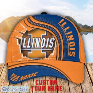 Illinois Fighting Illini 3D Cap Custom Name For Fans Sport Gift Product Photo 1