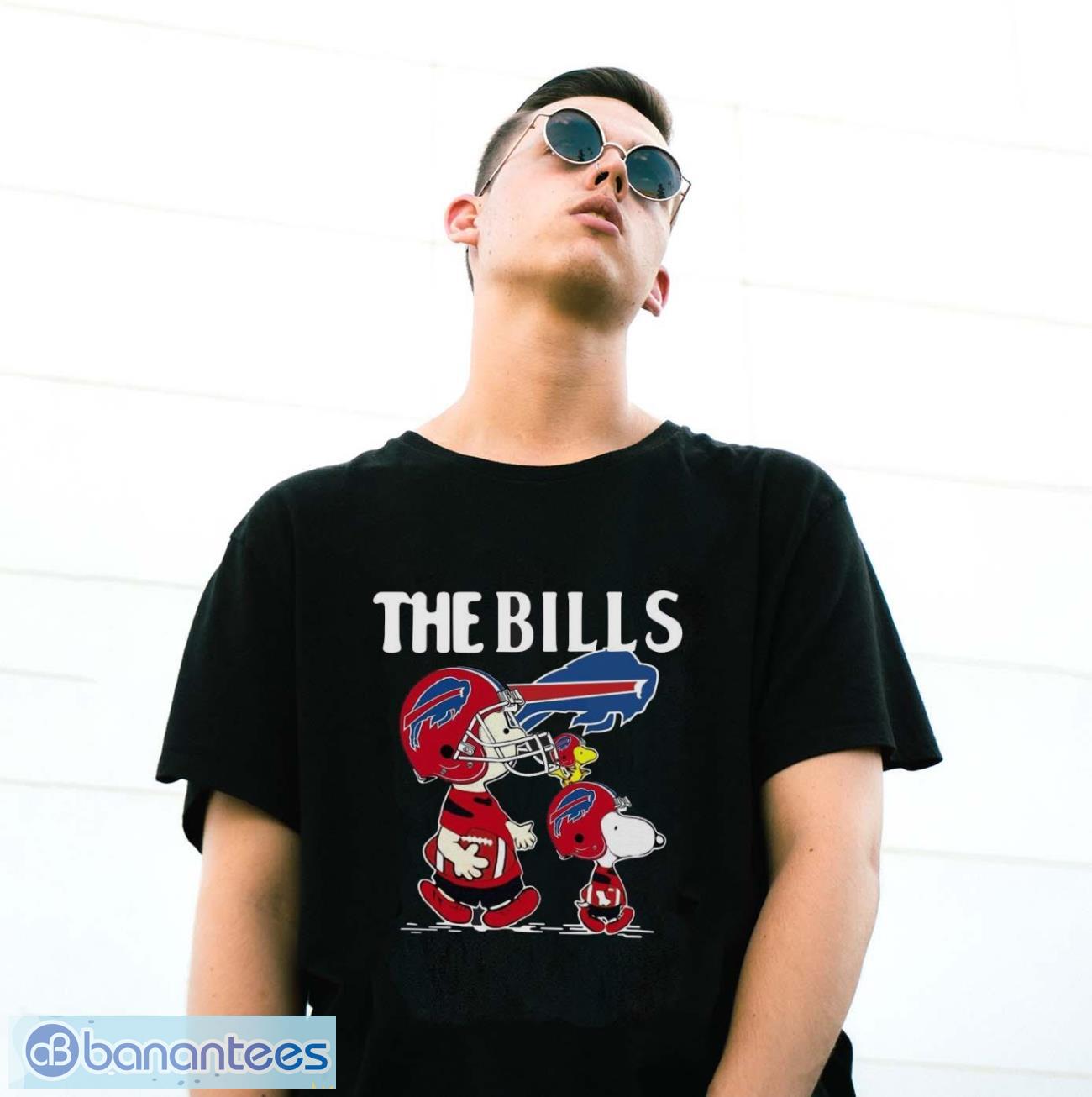 the buffalo bills with red snoopy charlie brown and woodstock shirt 2 image The Buffalo Bills With Red Snoopy Charlie Brown And Woodstock Shirt - G500 Gildan T-Shirt