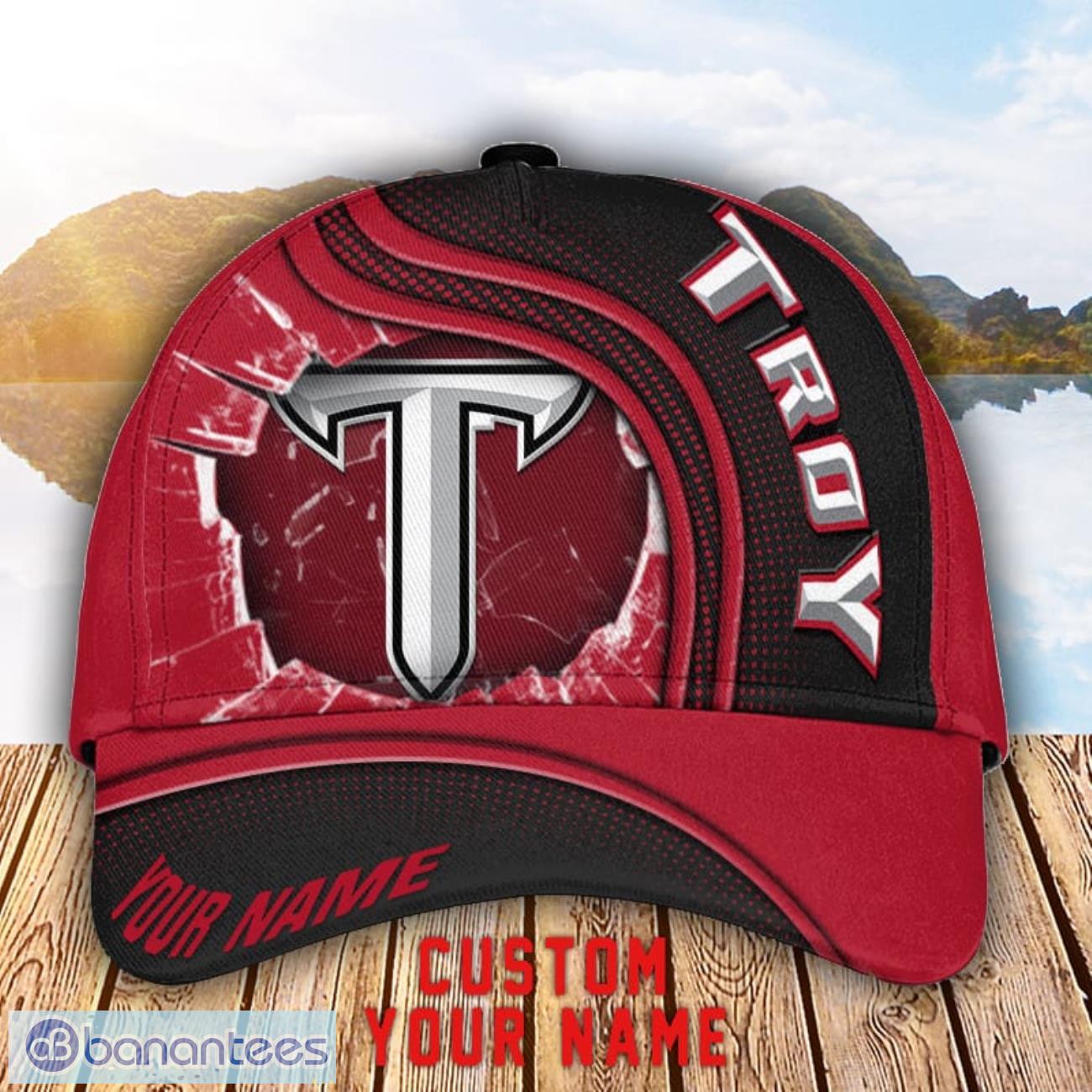 troy trojans 3d cap custom name for fans sport gift image Troy Trojans 3D Cap Custom Name For Fans Sport Gift Product Photo 1