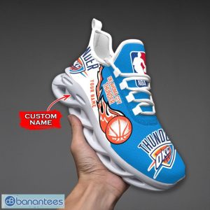 Personalized Name Oklahoma City Thunder Fireball Personalized Sneakers Max Soul Shoes Product Photo 1