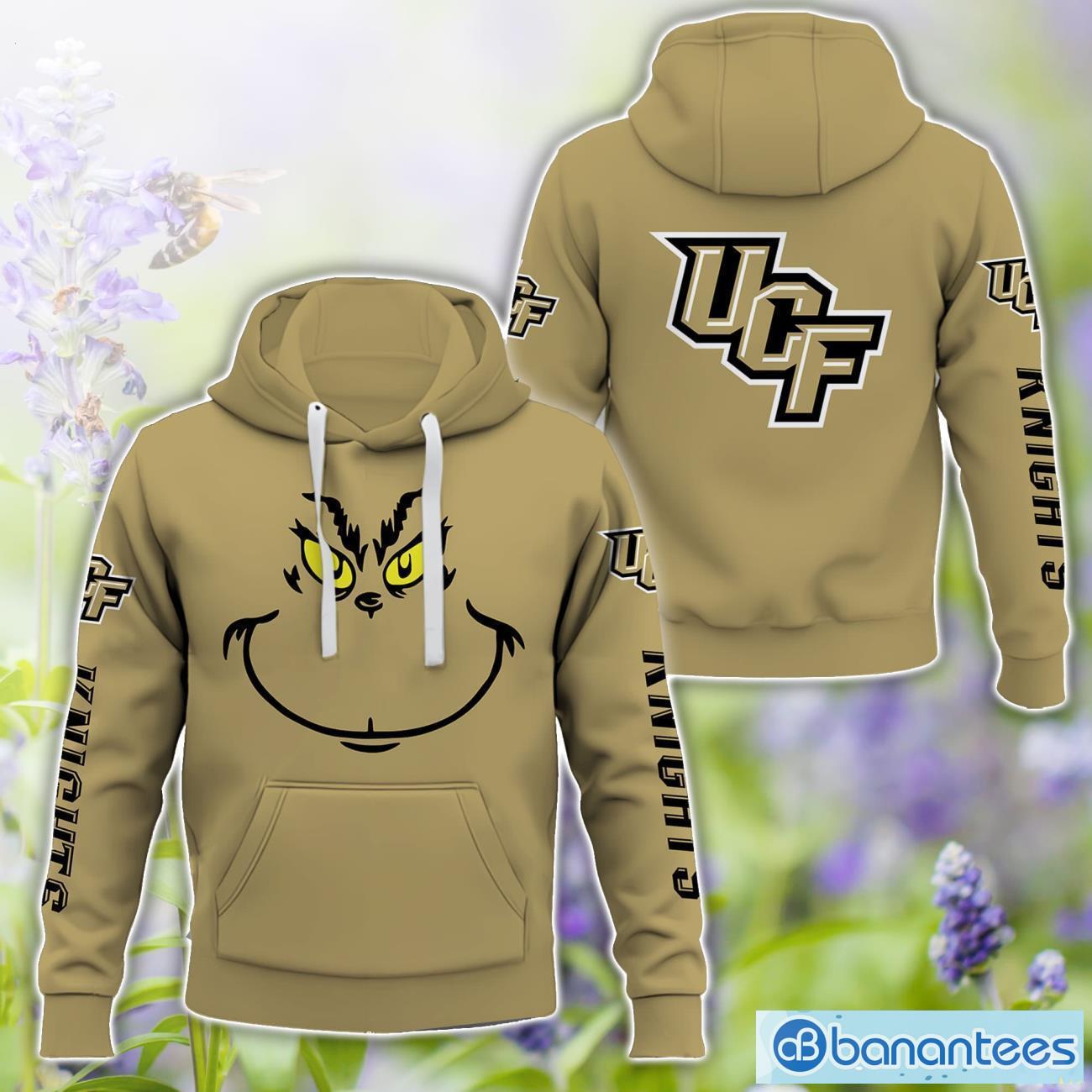 UCF Knights Grinch Face All Over Printed 3D TShirt Sweatshirt Hoodie Unisex For Men And Women Product Photo 1