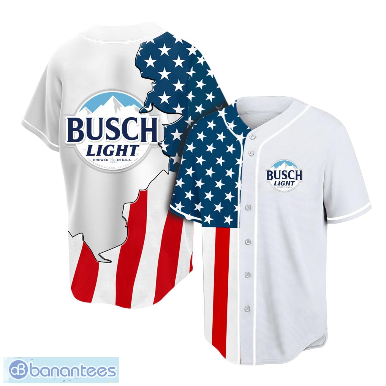 USA Tropical Flag Busch Light Baseball Jersey - Banantees