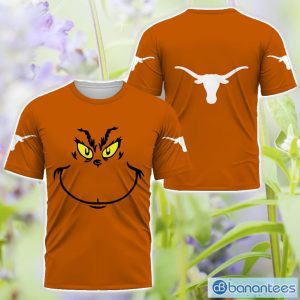 Texas Longhorns Grinch Face All Over Printed 3D TShirt Sweatshirt Hoodie Unisex For Men And Women Product Photo 3