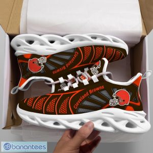 Cleveland Browns NFLNew Designs Black And White Clunky Shoes Max Soul Shoes Sport Season Gift Product Photo 2
