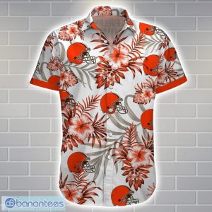 Cleveland BrownsTeam Logo Tropical 3D Hawaiian Shirt Big Fans Gift Product Photo 2